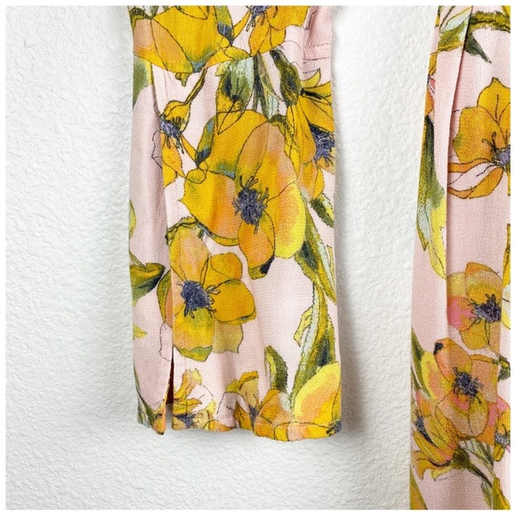 Free People Tegan Printed Floral Pleated Dress‎ Size 4 - Picture 7 of 12